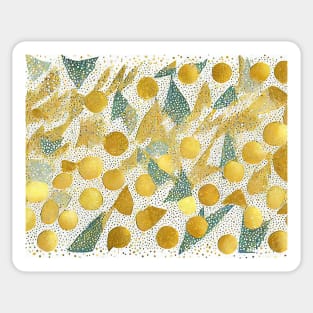 Pattern of golden geometric shapes Sticker